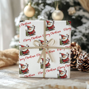 Papel de embrulho de Natal de desenho animado do P