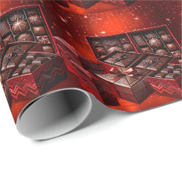 Papel de embrulho de Natal de doces de chocolate