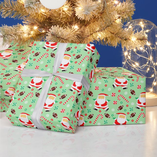 Papel de embrulho de Natal de futebol (Feriados)