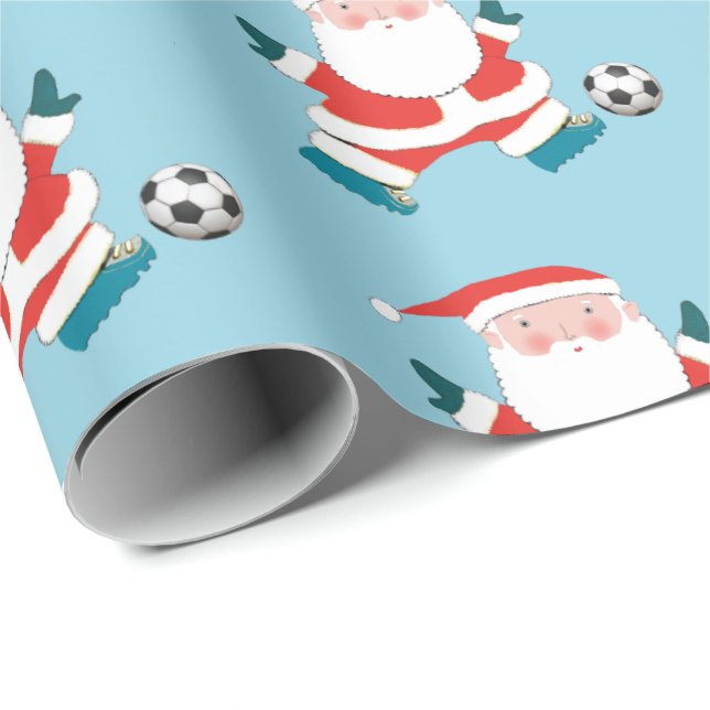 Papel de embrulho de Natal de futebol (Ponta do rolo)
