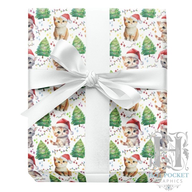 Papel de embrulho de Natal de gato (Criador carregado)