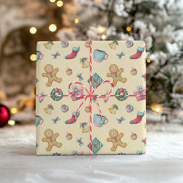 Papel de embrulho de Natal de gengibre