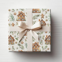 Papel de embrulho de Natal de gengibre