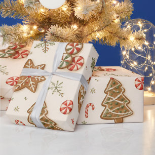 Papel de embrulho de Natal de gengibre Holida fo