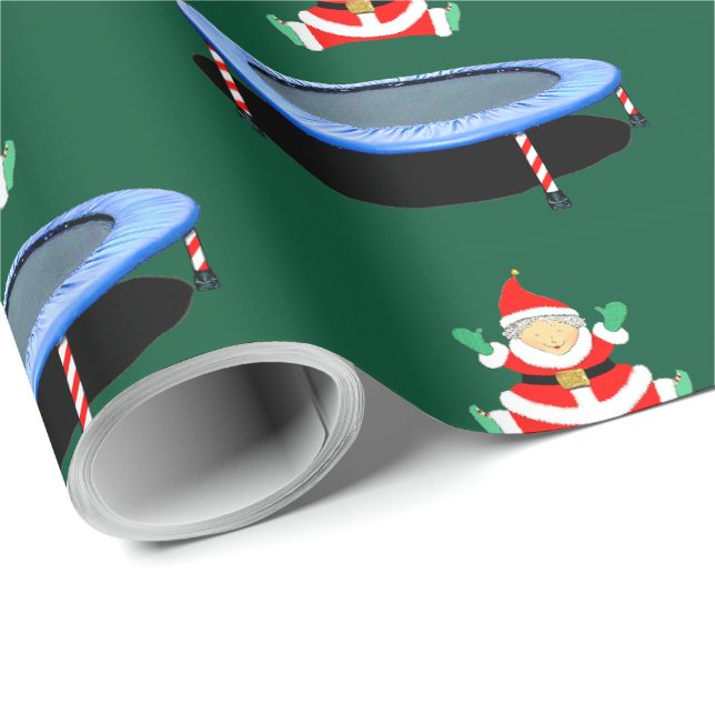 Papel de embrulho de Natal de ginástica de trampol (Ponta do rolo)