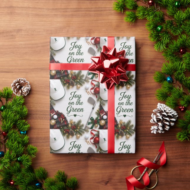 Papel de embrulho de Natal de golfe (Presente de Natal)