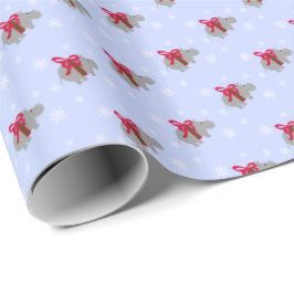 Papel de embrulho de Natal de Hipopótamo