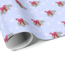 Papel de embrulho de Natal de Hipopótamo