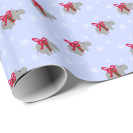 Papel de embrulho de Natal de Hipopótamo