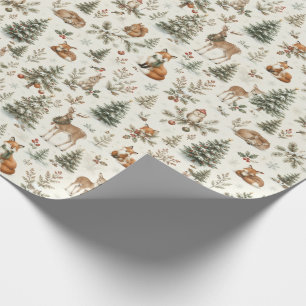 Papel de embrulho de Natal de Inverno Floresta