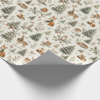 Papel de embrulho de Natal de Inverno Floresta