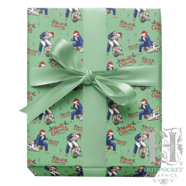 Papel de embrulho de Natal de Jiu Jitsu (Criador carregado)