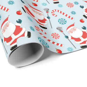 Papel de embrulho de Natal de Lacrosse