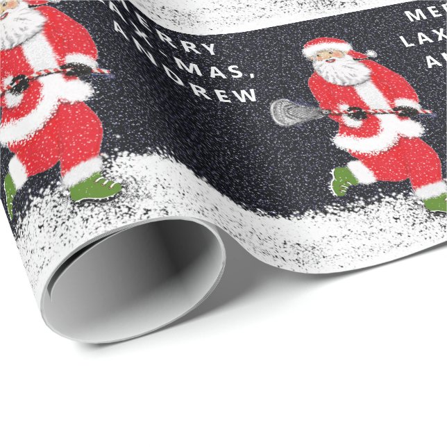 Papel de embrulho de Natal de Lacrosse (Ponta do rolo)