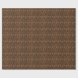 Papel de embrulho de Natal de madeira rústica e qu
