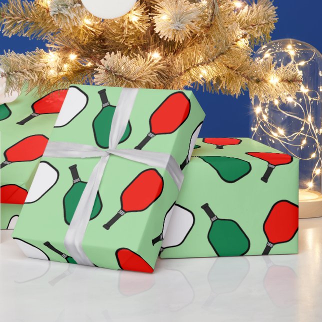 Papel de embrulho de Natal de Pickleball (Feriados)