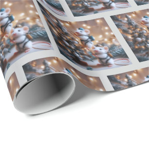 Papel de embrulho de Natal de Ratos
