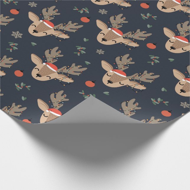 Papel de embrulho de Natal de rena (Ponta)