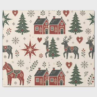 Papel de embrulho de Natal de rena
