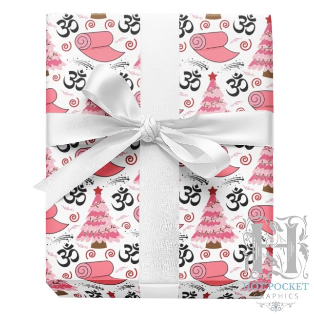 Papel de embrulho de Natal de Yoga (Criador carregado)