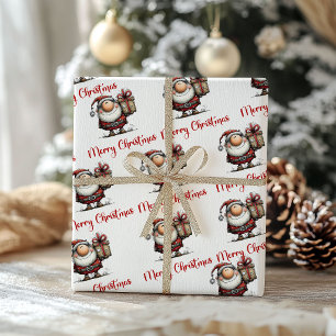 Papel de embrulho de Natal divertido e alegre do P