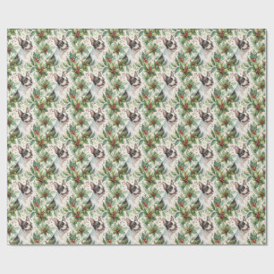 Papel de embrulho de Natal do Boston Terrier