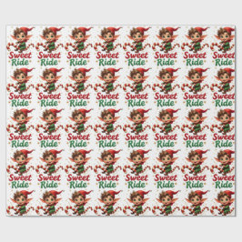 Papel de embrulho de Natal do Elfo de passeio doce