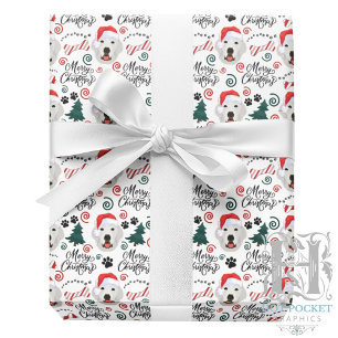 Papel de embrulho de Natal do Grande Pirineu