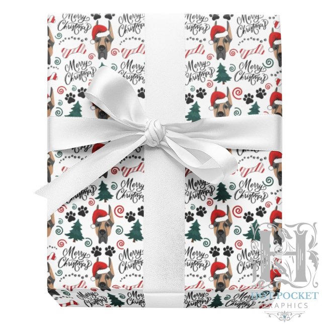 Papel de embrulho de Natal do Great Dane (Criador carregado)