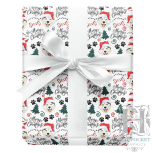 Papel de embrulho de Natal do Husky Siberiano
