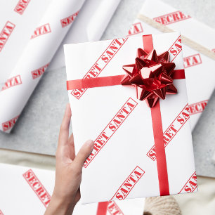 Papel de embrulho de Natal do Papai Noel Secreto V
