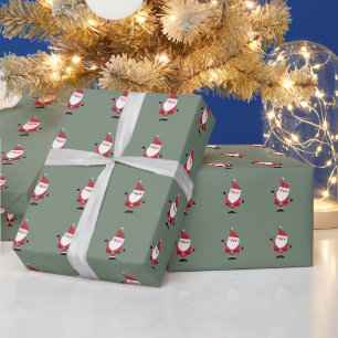 Papel de embrulho de Natal do Papai Noel vintage