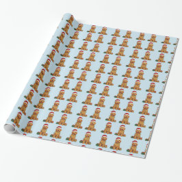 Papel de embrulho de Natal do Retriever Dourado Am