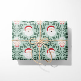 Papel de embrulho de Natal do Sr. e da Sra. Claus