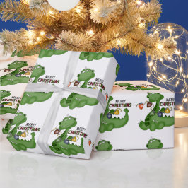 Papel de embrulho de Natal Dragon Holiday