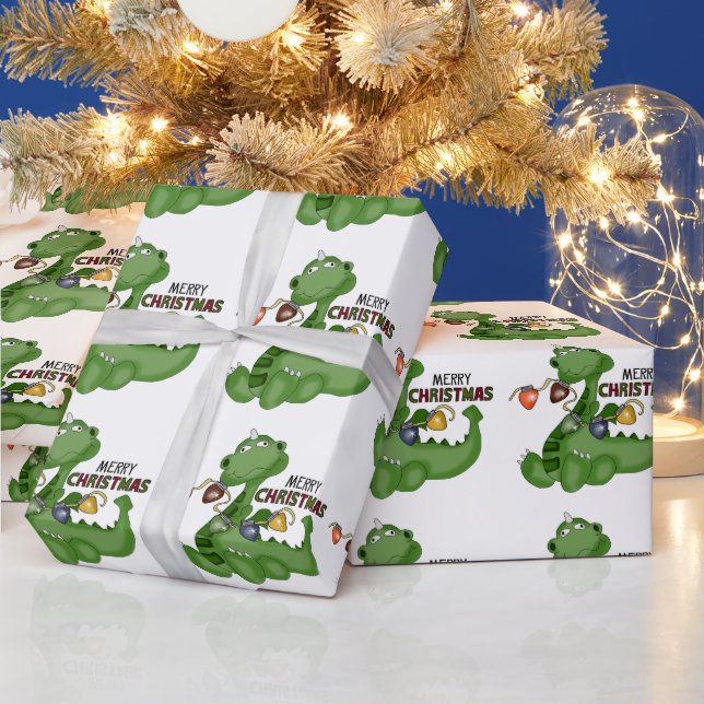 Papel de embrulho de Natal Dragon Holiday (Feriados)