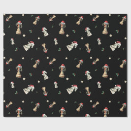 Papel de embrulho de Natal elegante de xadrez em f