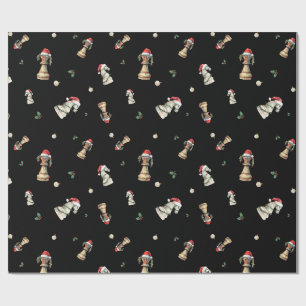 Papel de embrulho de Natal elegante de xadrez em f