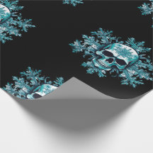 Papel de embrulho de Natal em floco de neve de crâ
