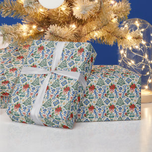 Papel de embrulho de Natal em Majólica Italiana