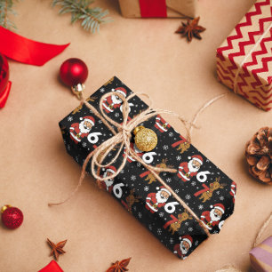Papel de embrulho de Natal engraçado do Papai Noel