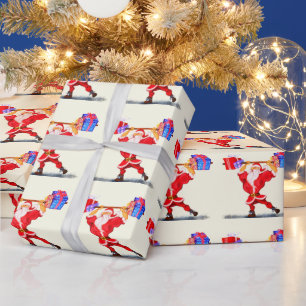 Papel de embrulho de Natal engraçado Fitness Papai