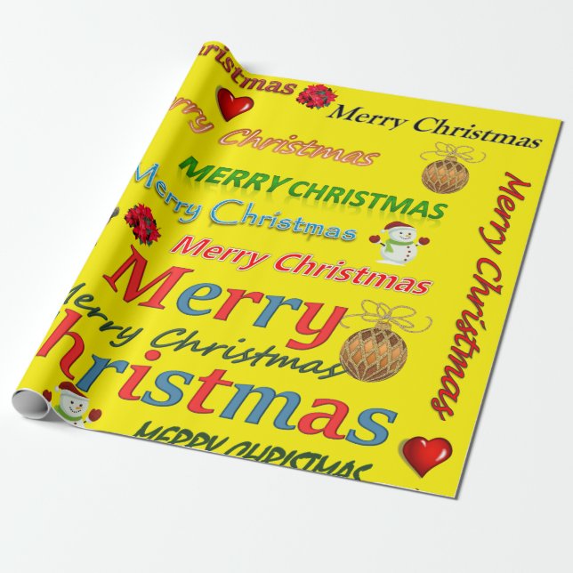 Papel de embrulho de Natal Feliz Natal (Desenrolado)