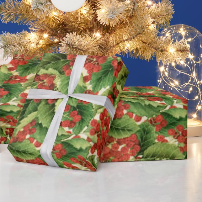 Papel de embrulho de Natal Floral Holiday (Feriados)