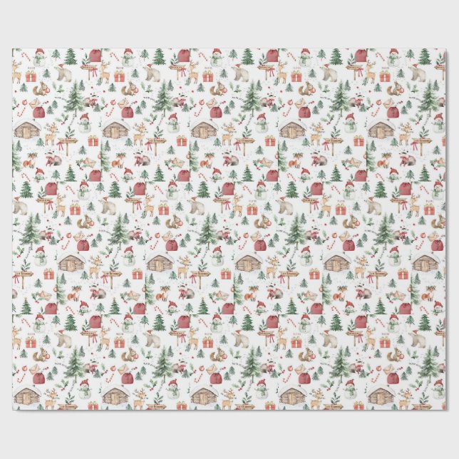 Papel de embrulho de Natal fofo (Aberto)