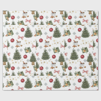 Papel de embrulho de Natal fofo