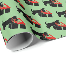 Papel de embrulho de Natal fofo do cachorro Scotti