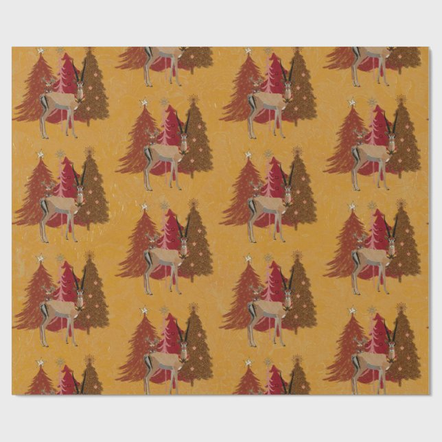 Papel de embrulho de NATAL GAZELLE (Aberto)