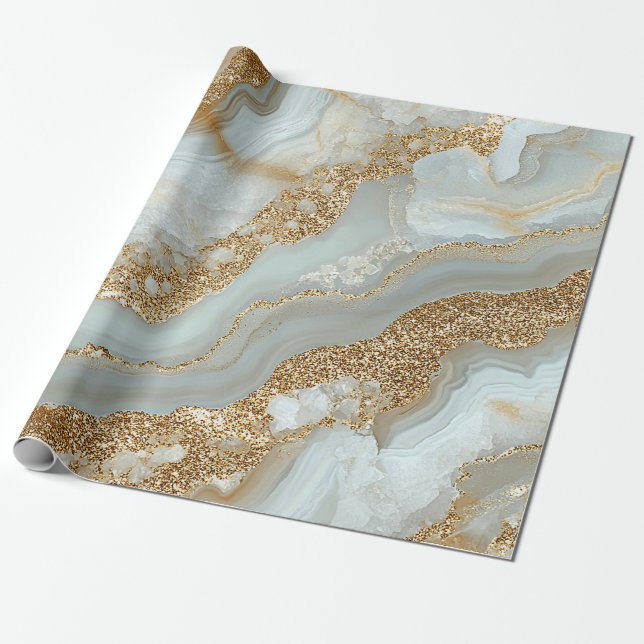 Papel de embrulho de Natal Geode (Desenrolado)