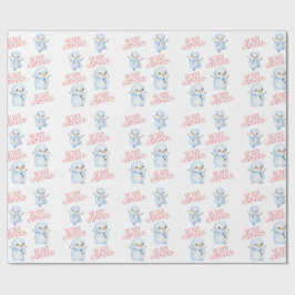 Papel de embrulho de Natal Homem de Neve